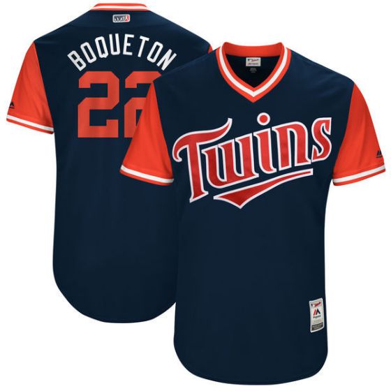 Men Minnesota Twins #22 Boqueton Blue New Rush Limited MLB Jerseys->atlanta braves->MLB Jersey